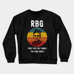 Ruth Bader Ginsburg Quote Retro Sunset Distressed Design Crewneck Sweatshirt